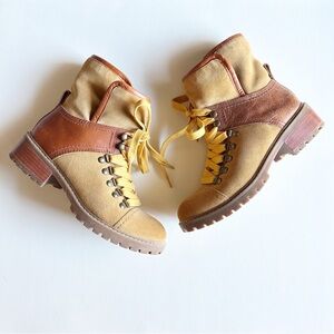 Frye & Co Brown Suede Leather Anise Hiker Lace Up Boot